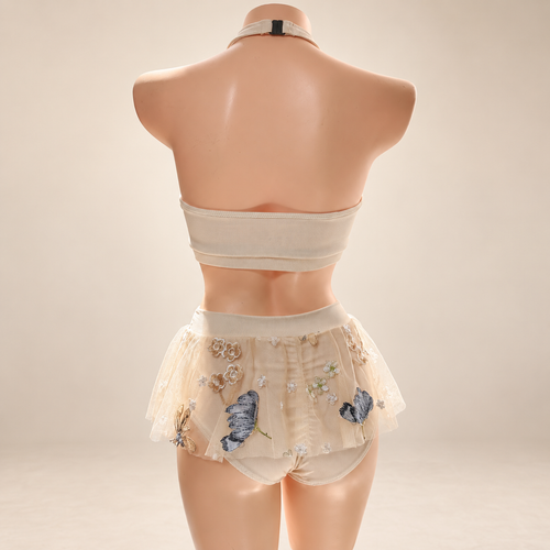 Bluebell Meadow Set on mannequin, showing embroidered floral mesh and tulle skirt details